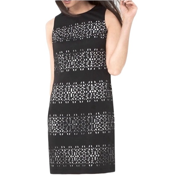 White House Black Market Women’s Sleeveless Textured Cutout Sheath Dress… - Picture 1 of 17